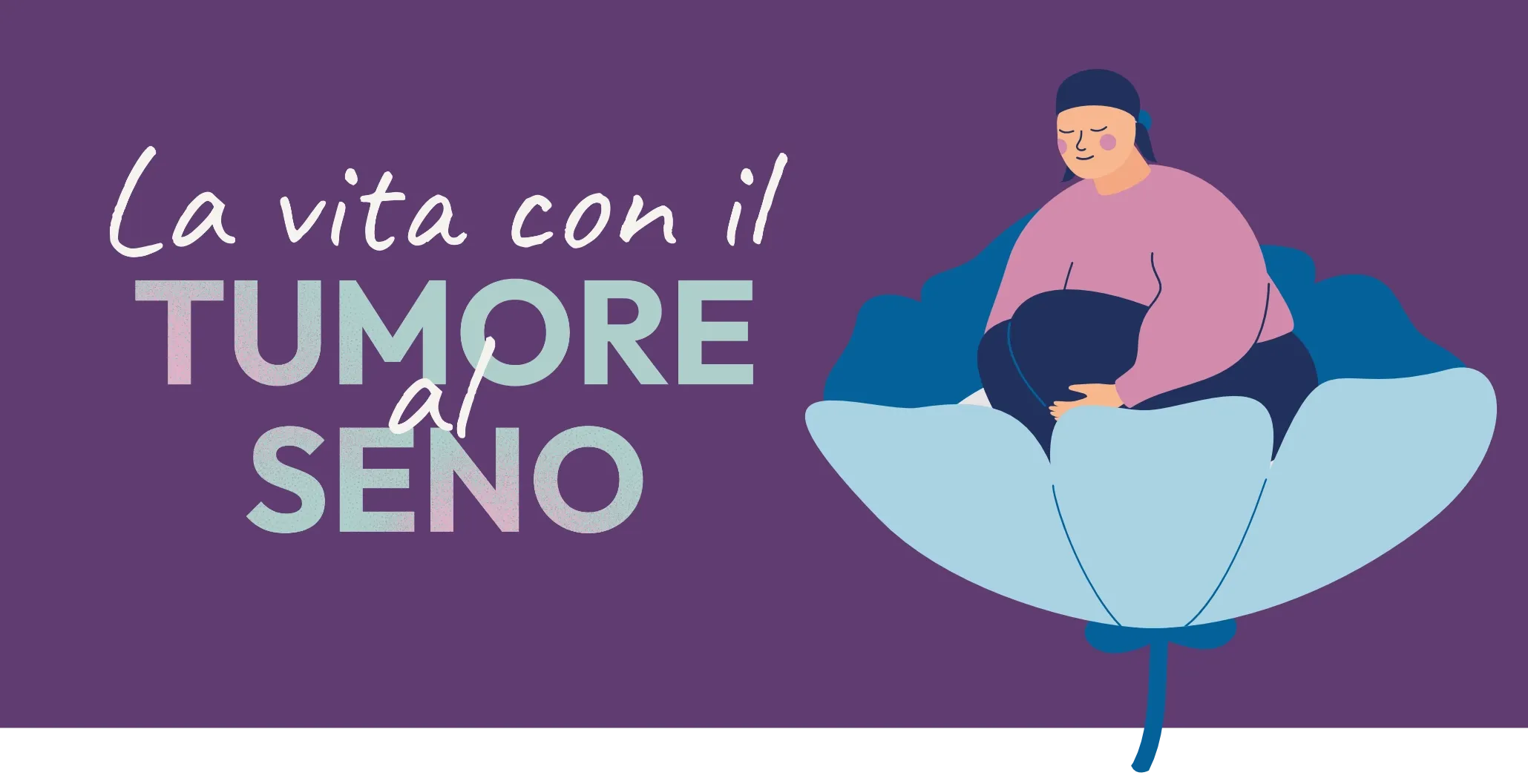 illustrazione che rappresenta il percorso di vita con il tumore al seno 