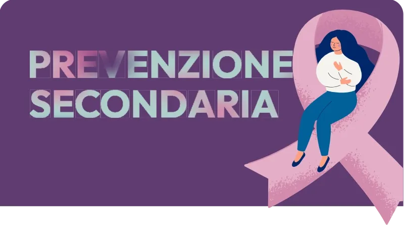Illustrazione che rappresenta le principali strategie di prevenzione secondaria del tumore al seno