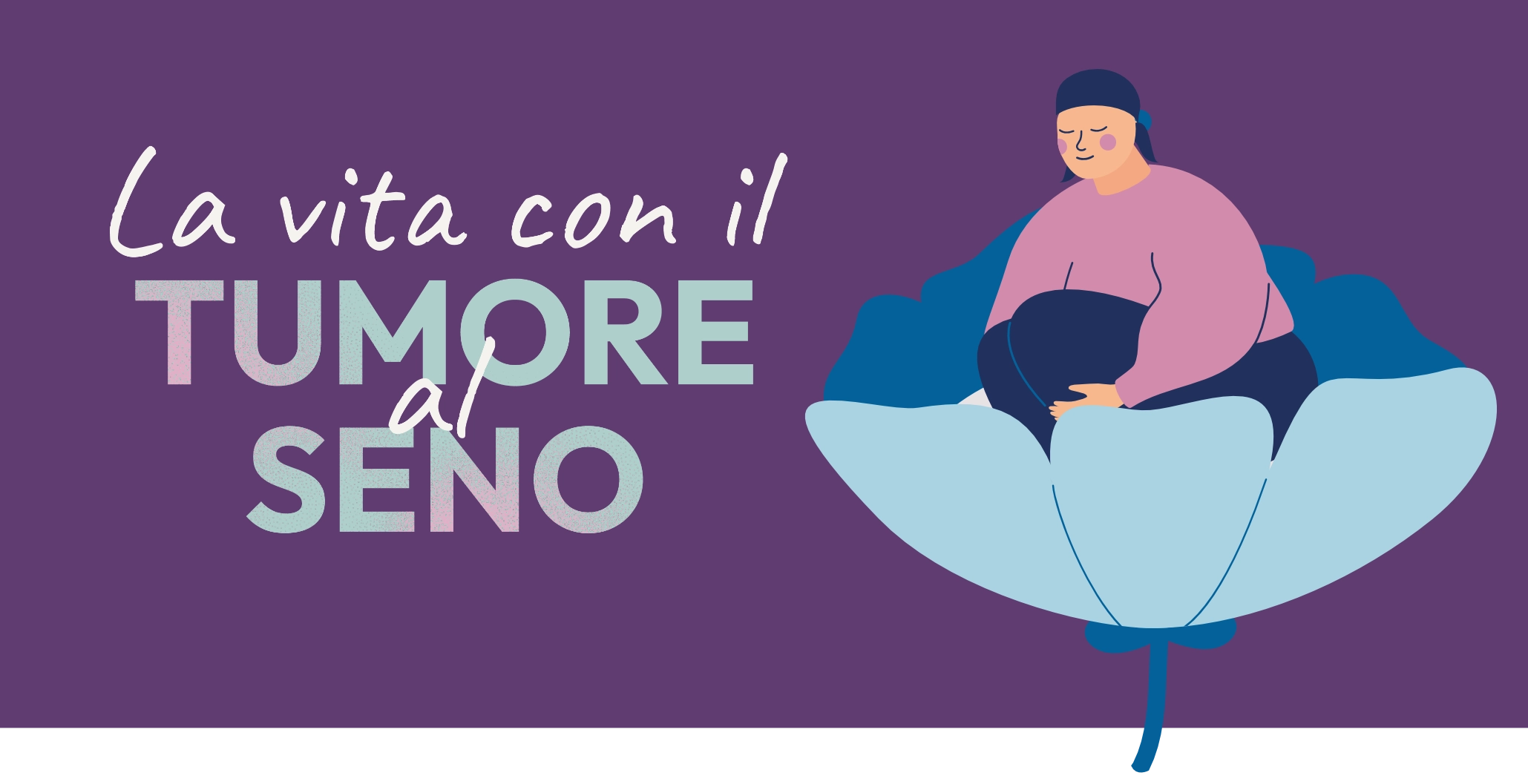 illustrazione che rappresenta il percorso di vita con il tumore al seno 