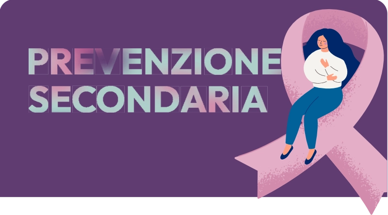 Illustrazione che rappresenta le principali strategie di prevenzione secondaria del tumore al seno